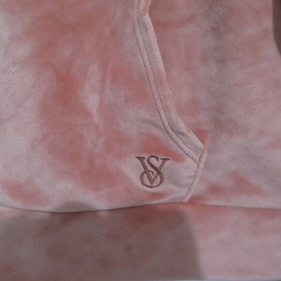 Victoria's Secret On Point Womens Sz L Pink Orange Velour Sweater Jogger Set - Picture 6 of 11